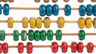 Closeup of abacus
