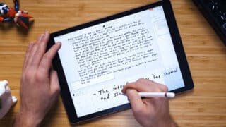 taking notes on iPad Pro