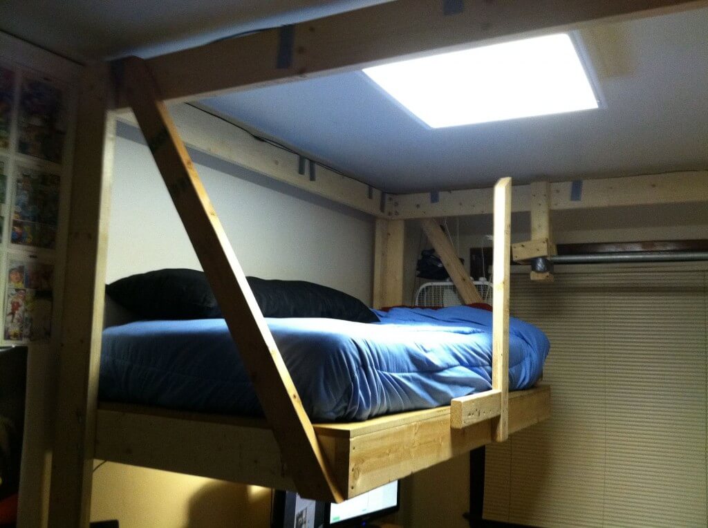 wall mounted loft bed