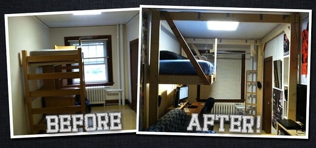 wall mounted loft bed