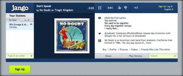 video pandora radio free internet jango