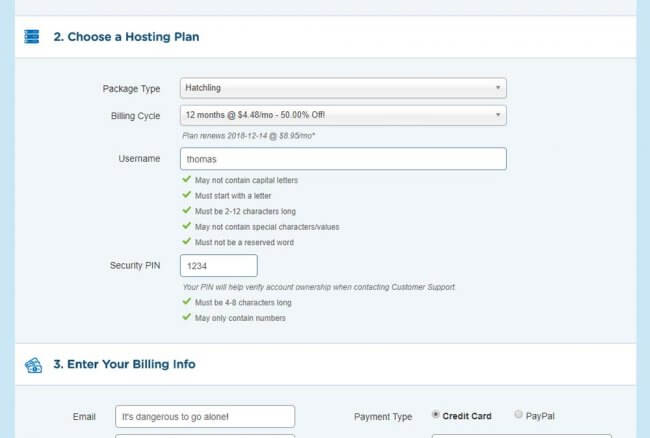 Choosing a Hosting Plan