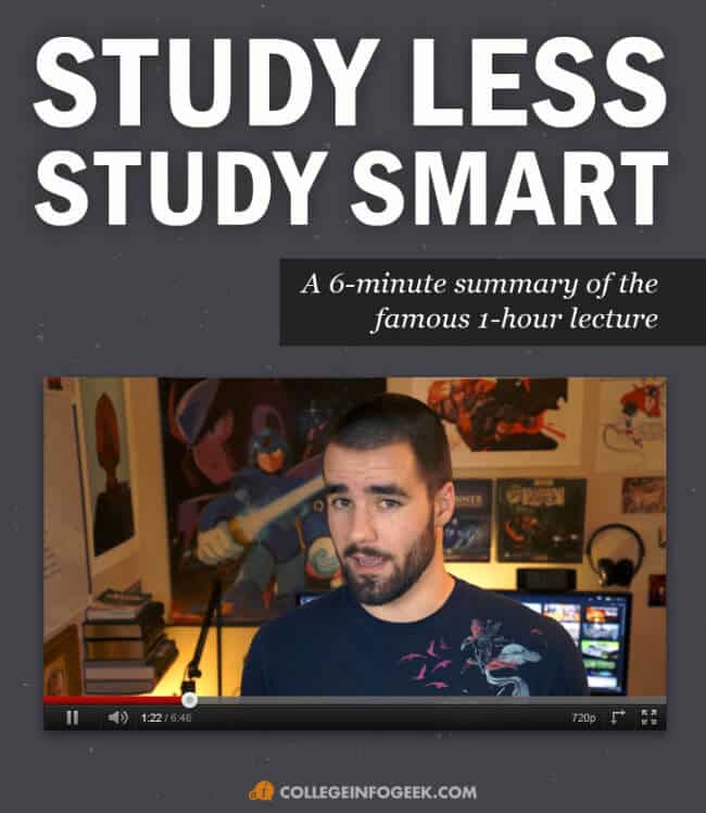 A 6-minute summary of the famous "Study Less, Study Smart" lecture by Dr. Marty Lobdell