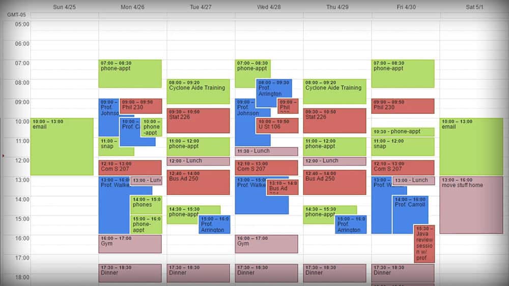 can you use a different color for each event on a mac calendar?