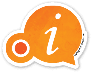Official College Info Geek Sticker