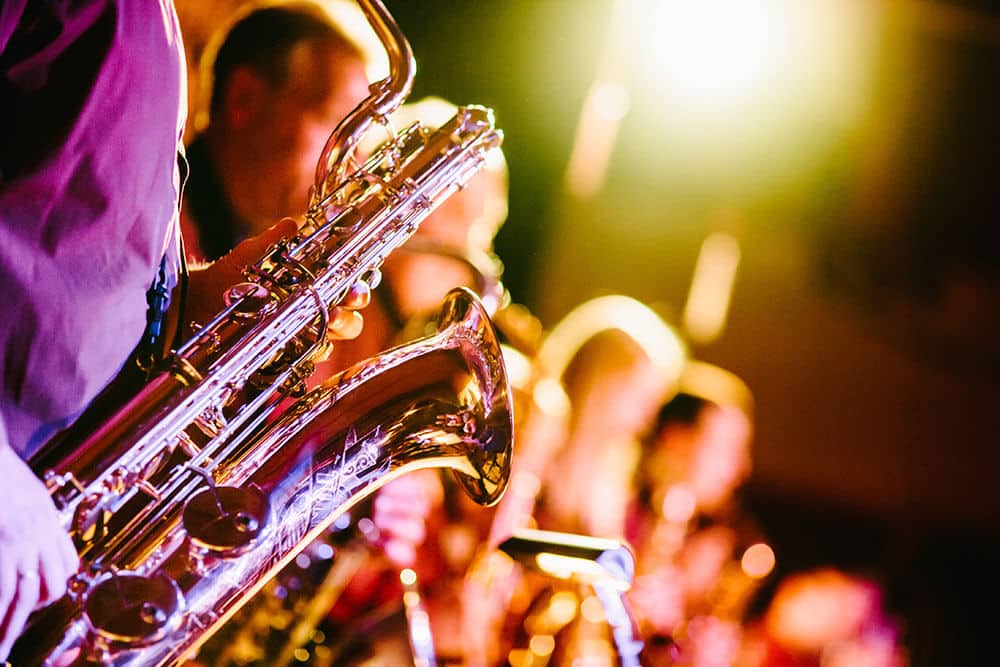 Man playing saxophone like a boss 