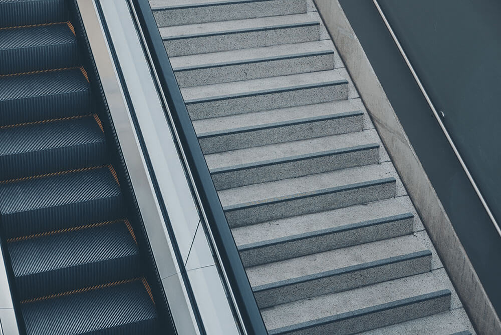 escalator and stairs