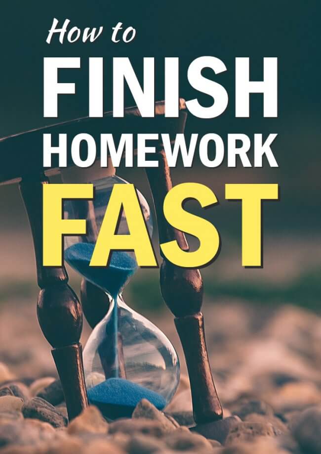 how to get hard homework done fast