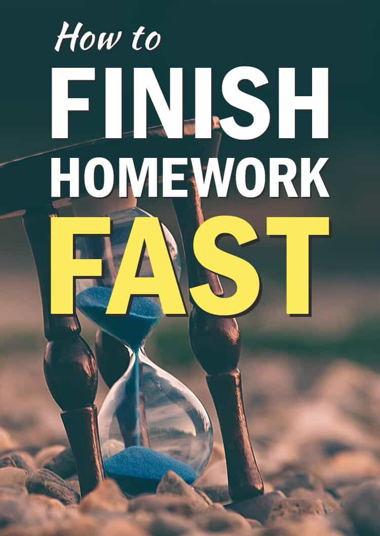 how to finish your assignments fast