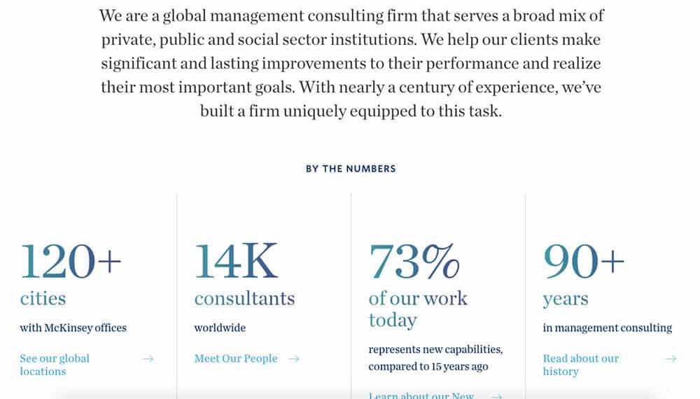 McKinsey and Co about page