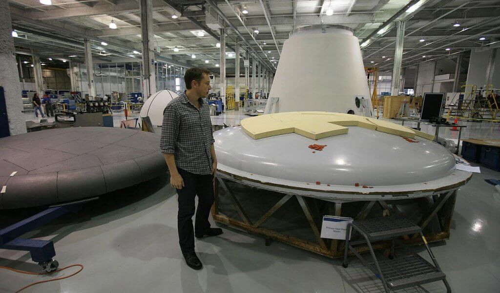 Musk at SpaceX Factory