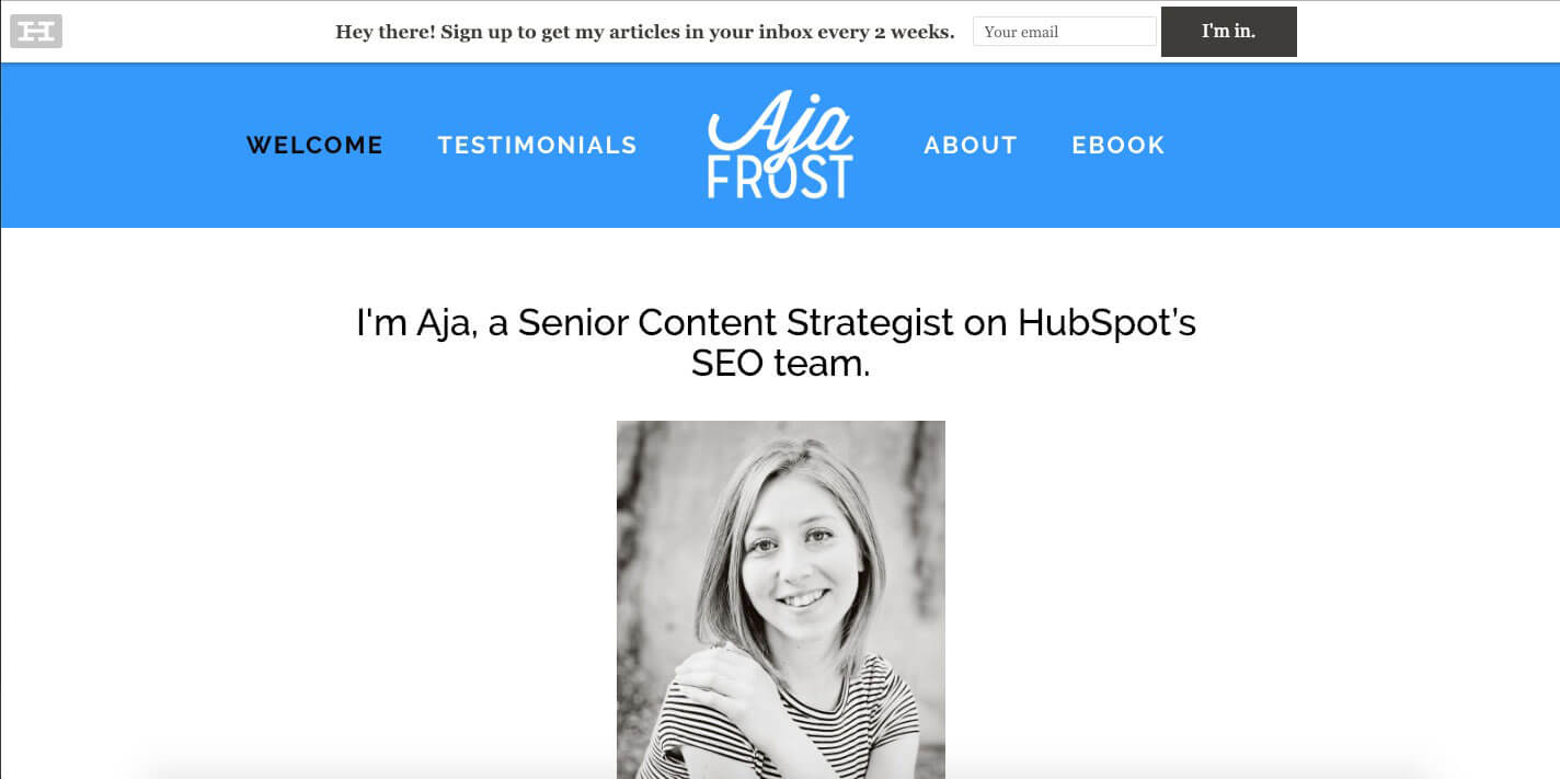 Aja Frost Website