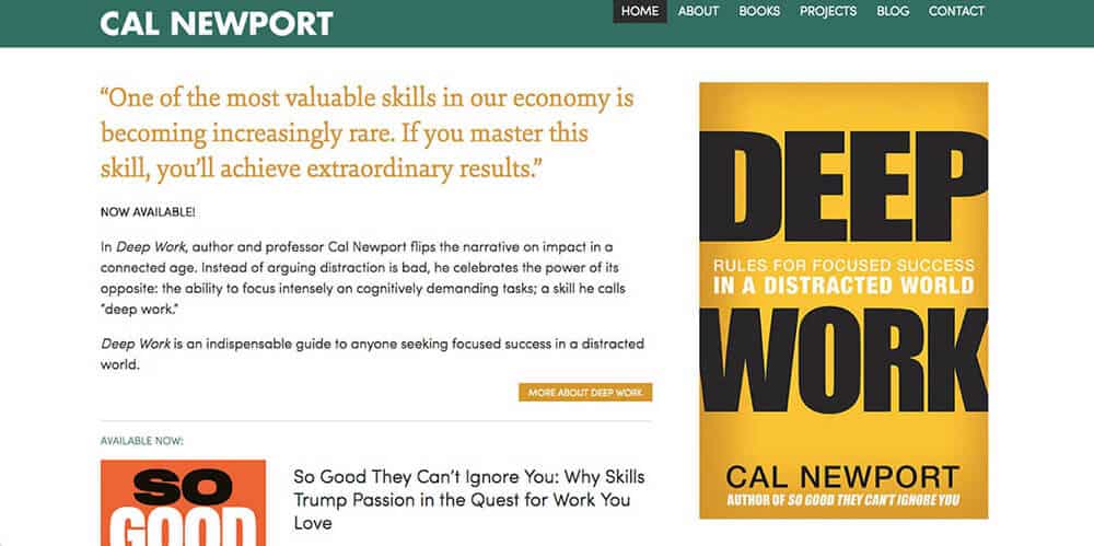 Cal Newport's personal website