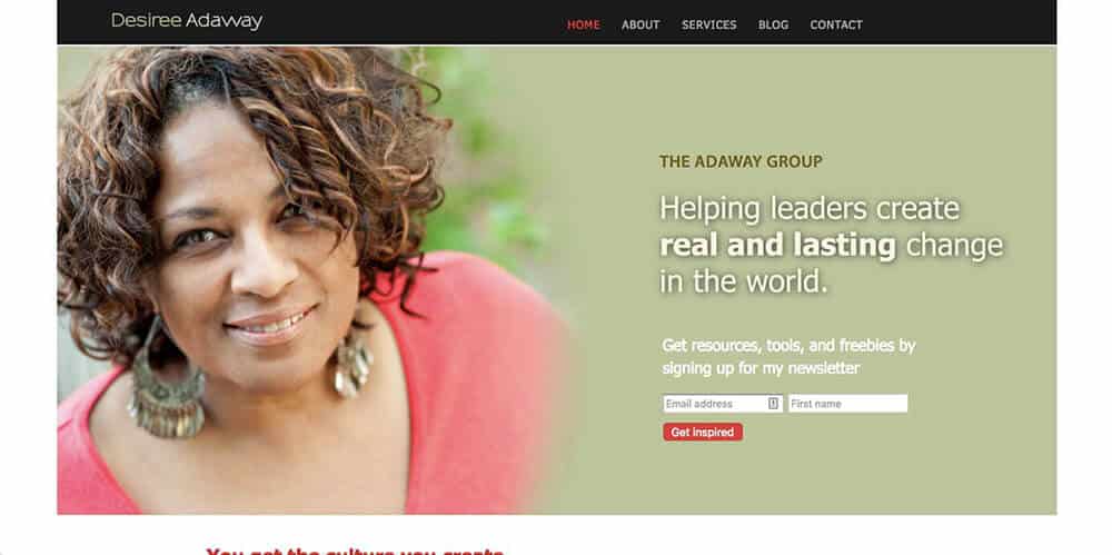 Desiree Adaway's personal website