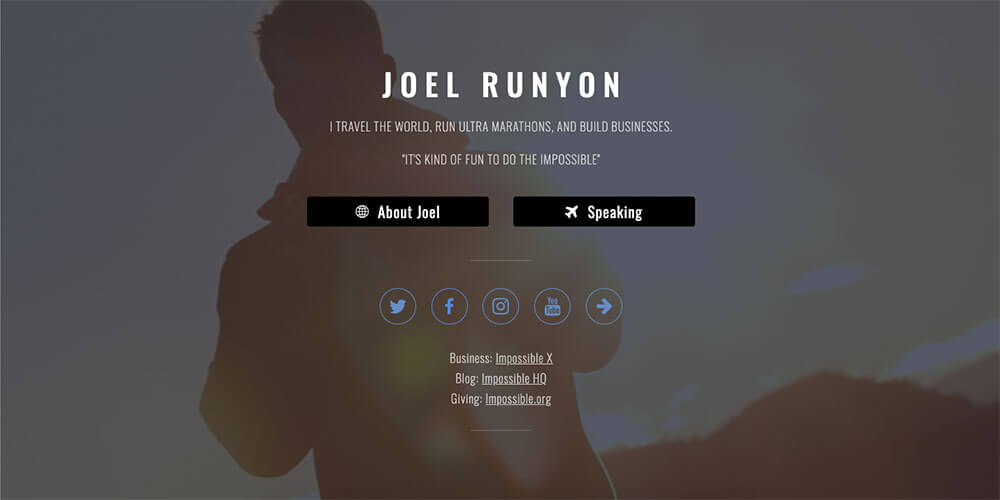 Joel Runyon's personal website