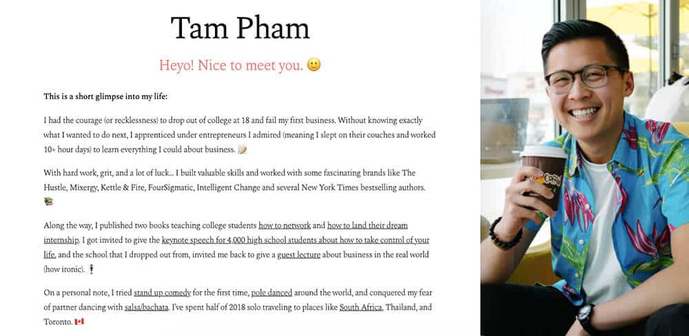 Tam Pham's personal website