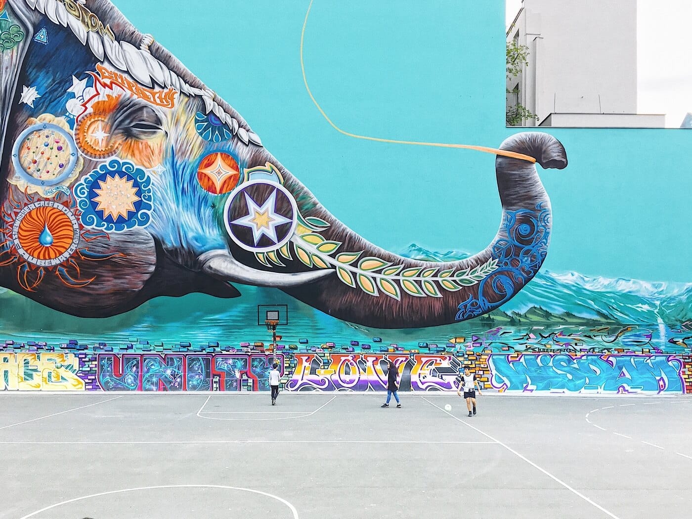 elephant mural