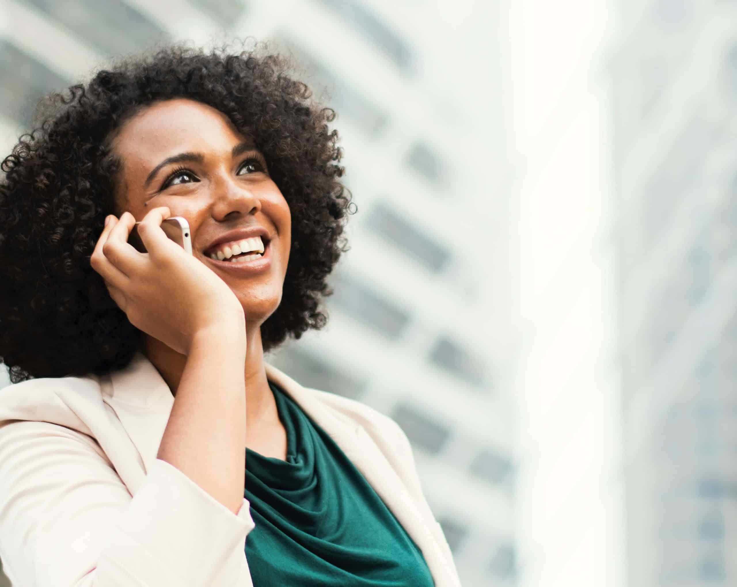 woman on phone