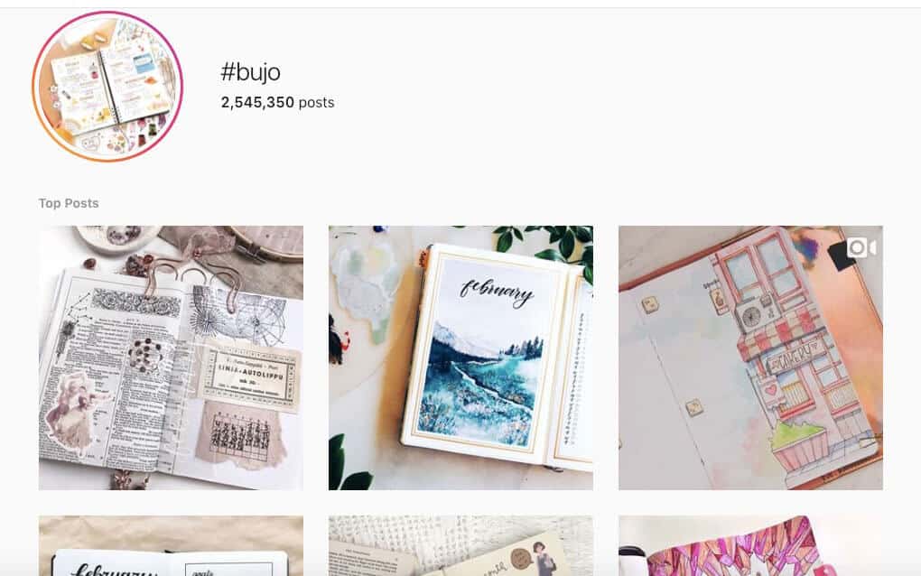 Bullet Journal Instagram Hashtag