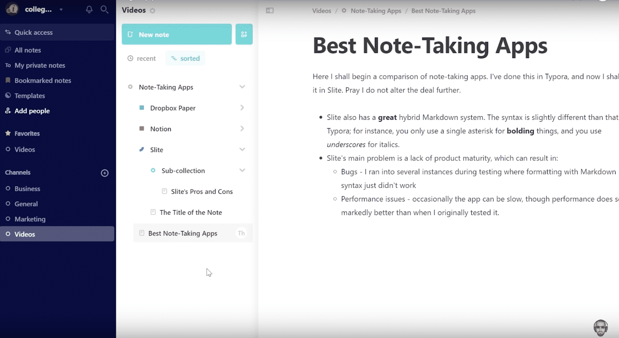 best class note taking app for mac