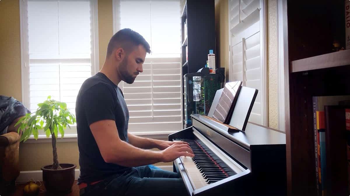 Thomas playing piano