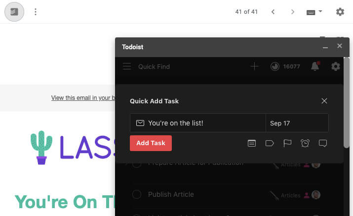 send email to todoist inbox