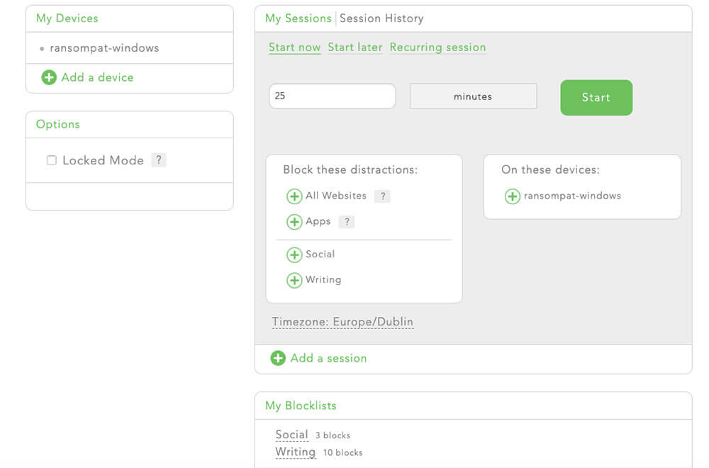 Freedom block list