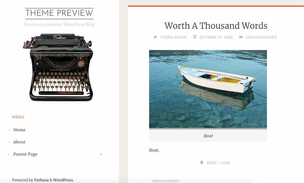 Verbosa WordPress theme