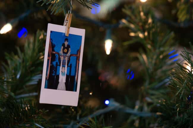 Instax print on Christmas tree