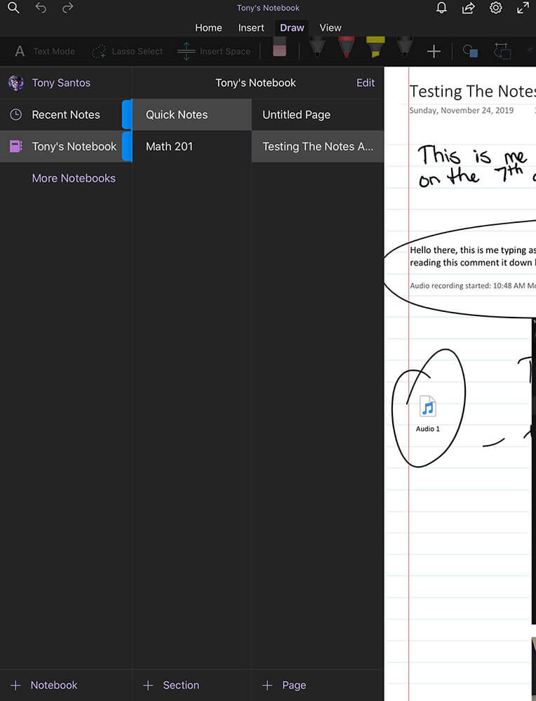 Taking notes with Microsoft OneNote
