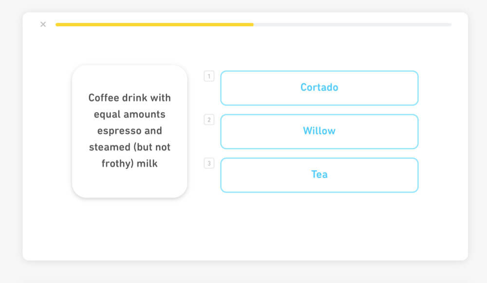 Tinycards app interface