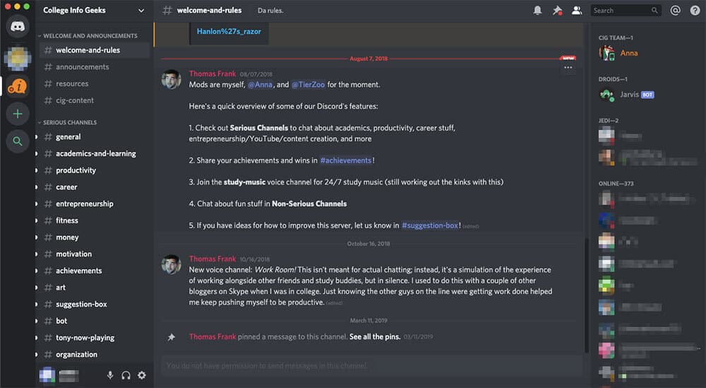 Discord app screenshot