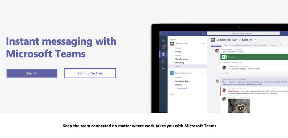 Microsoft Teams app screenshot