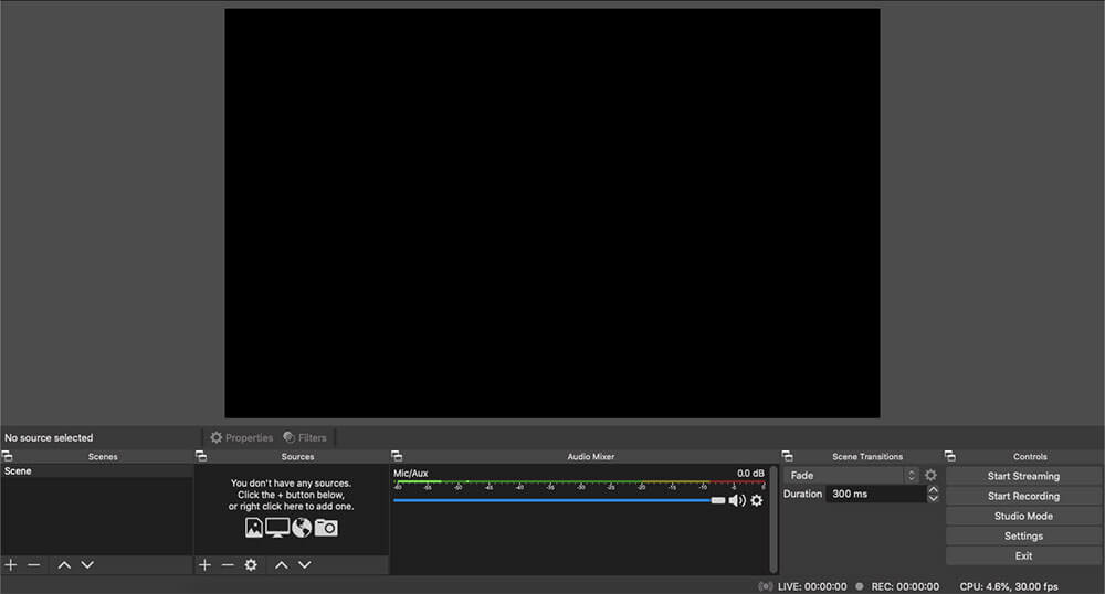 OBS Studio interface