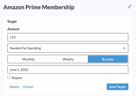 Creating a "Needed for Spending" target in YNAB