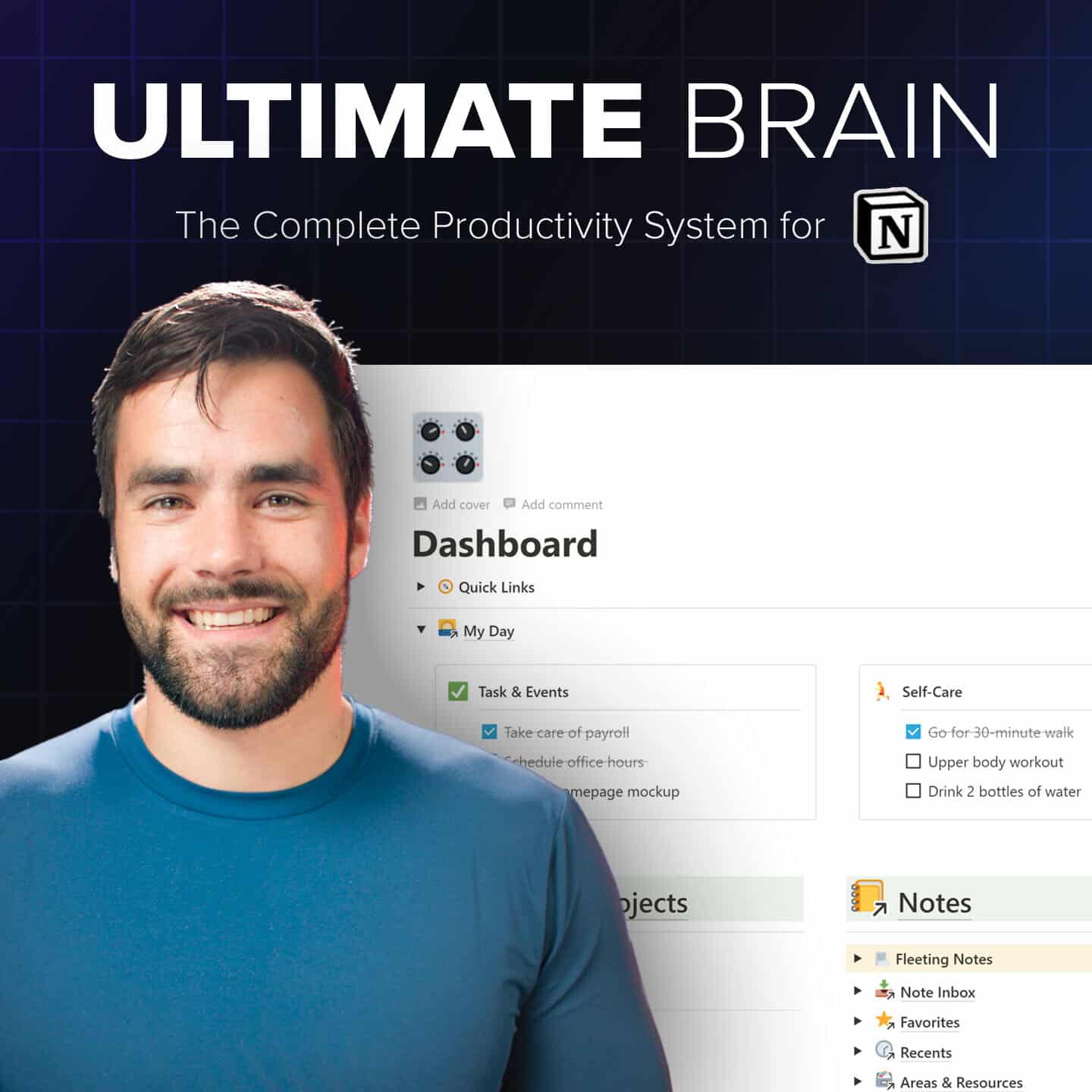 The Ultimate Second Brain Concept Template - Tasks, Notes & Projects