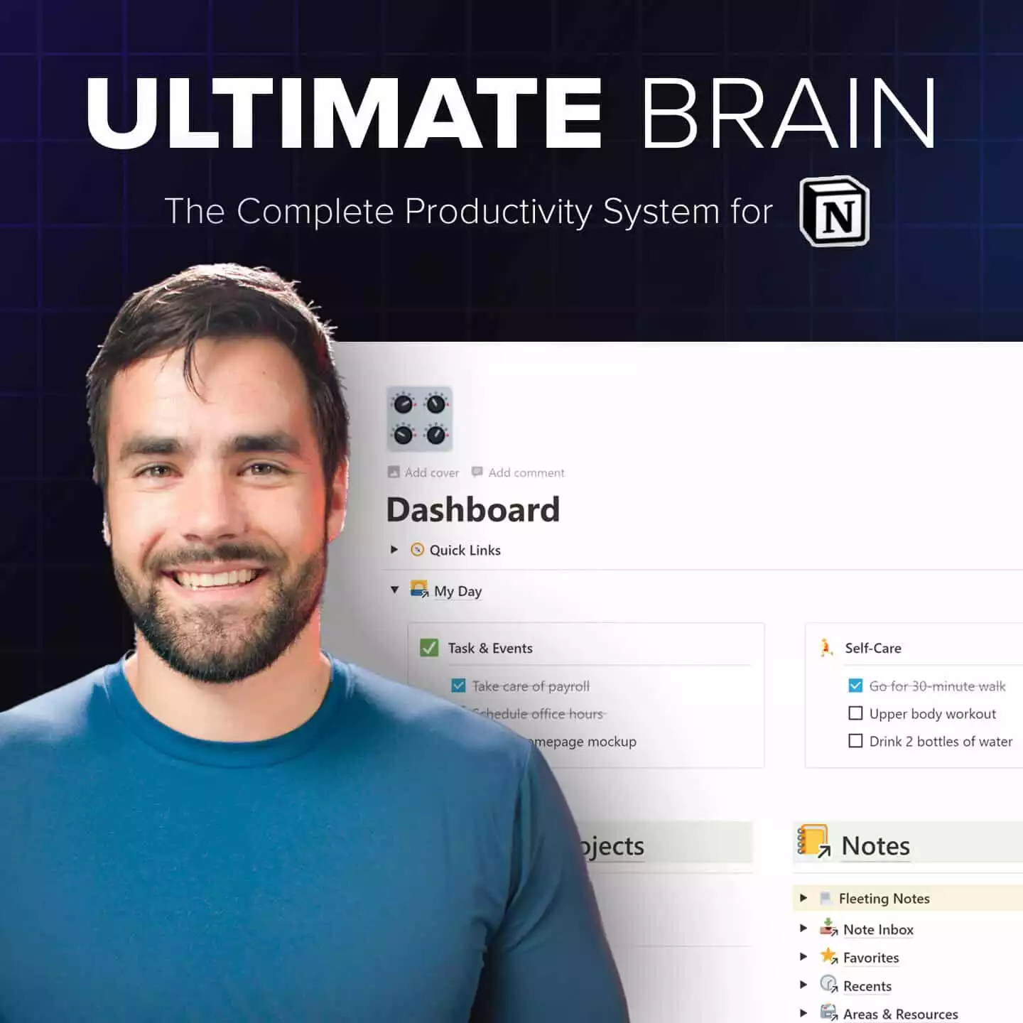 The Ultimate Second-Brain Notion Template - Tasks, Notes, and Projects
